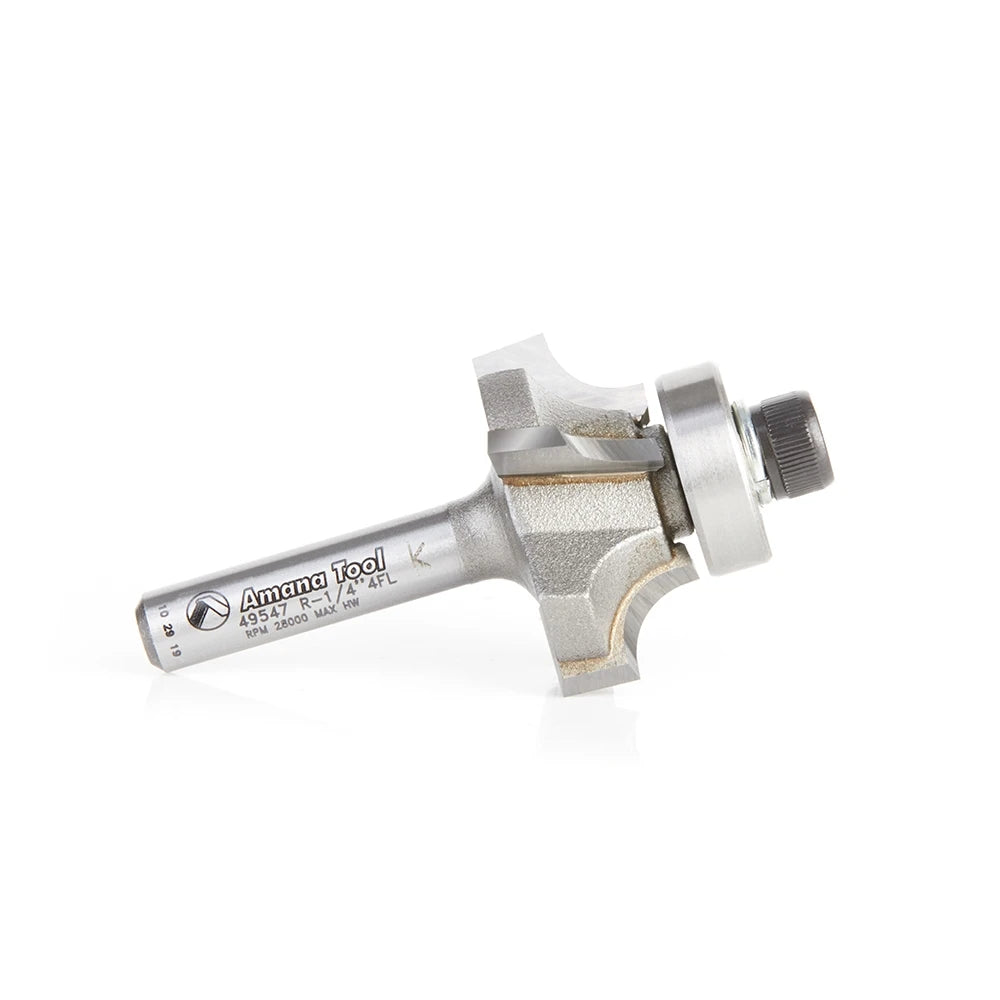 Amana Tool - 49547 - 4FL CORNER ROUND 1/4"R 1/4"SHK