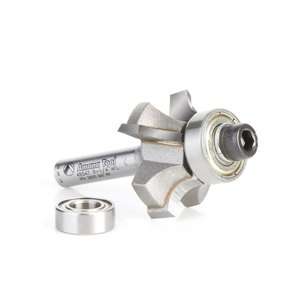 Amana Tool - 49547 - 4FL CORNER ROUND 1/4"R 1/4"SHK