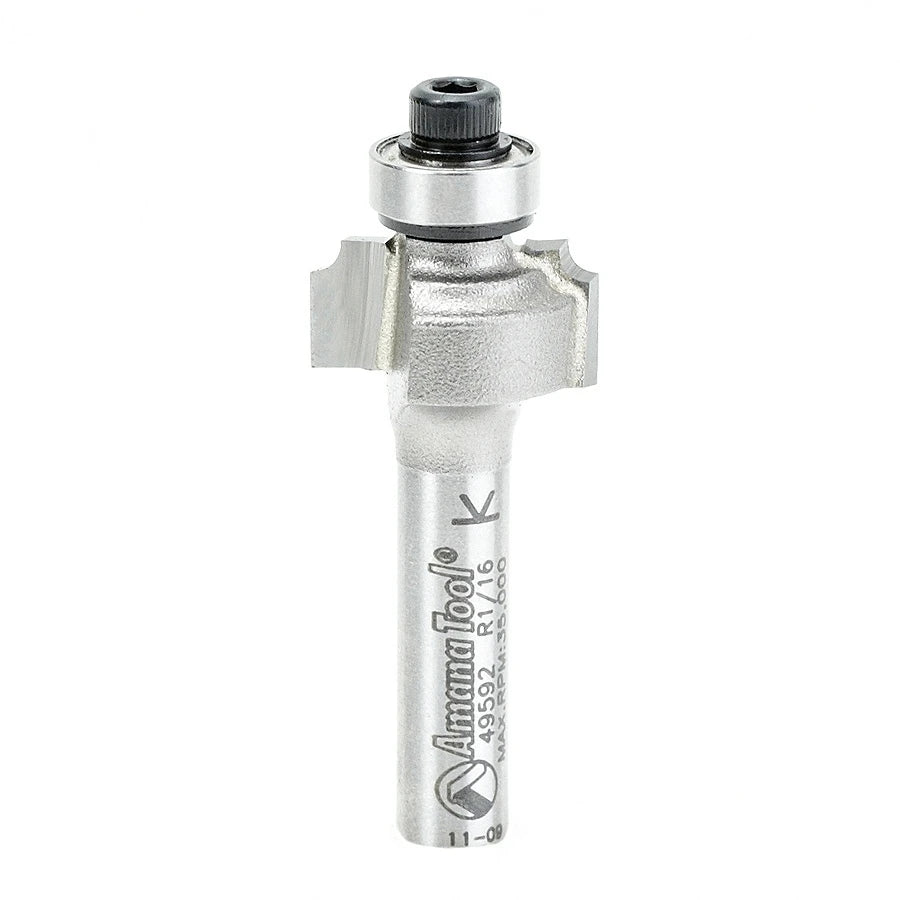 Amana Tool - 49592 - BEADING BIT 1/16 RAD 1/4 SHK