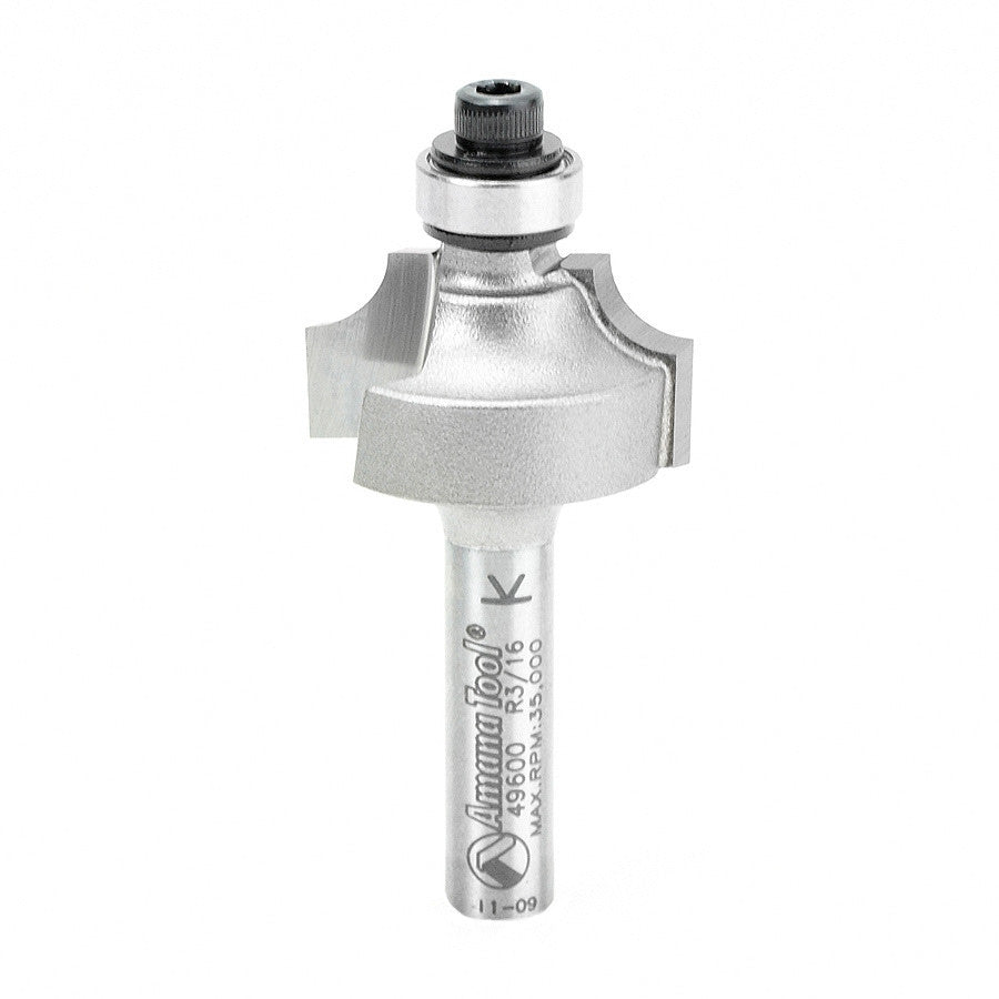 Amana Tool - 49600 - BEADING BIT 3/16 RAD 1/4 SHK