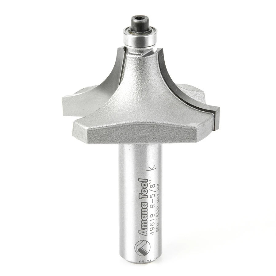 Amana Tool - 49619 - BEADING BIT 5/8 RAD 1/2 SHANK