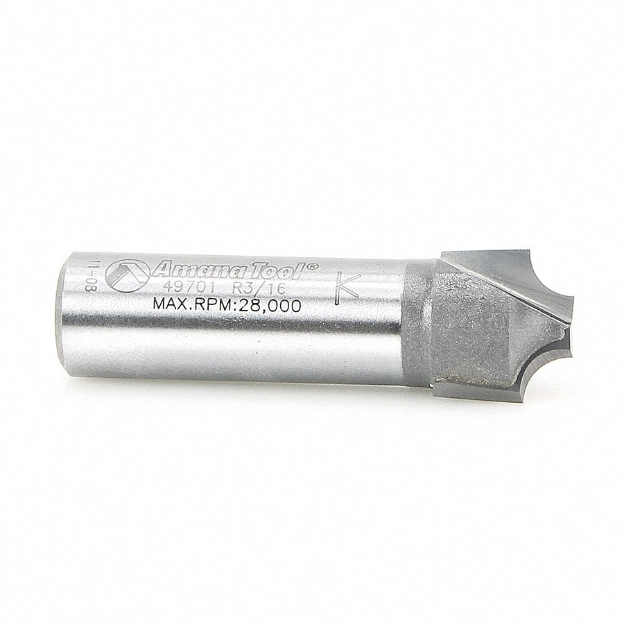 Amana Tool - 49701 - PLUNGE ROUND 3/16 RAD 1/2 SHK.