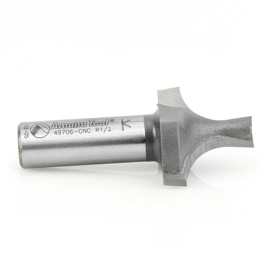 Amana Tool - 49706-CNC - PLUNGE ROUND 1/2RAD 1/2SHK-CNC