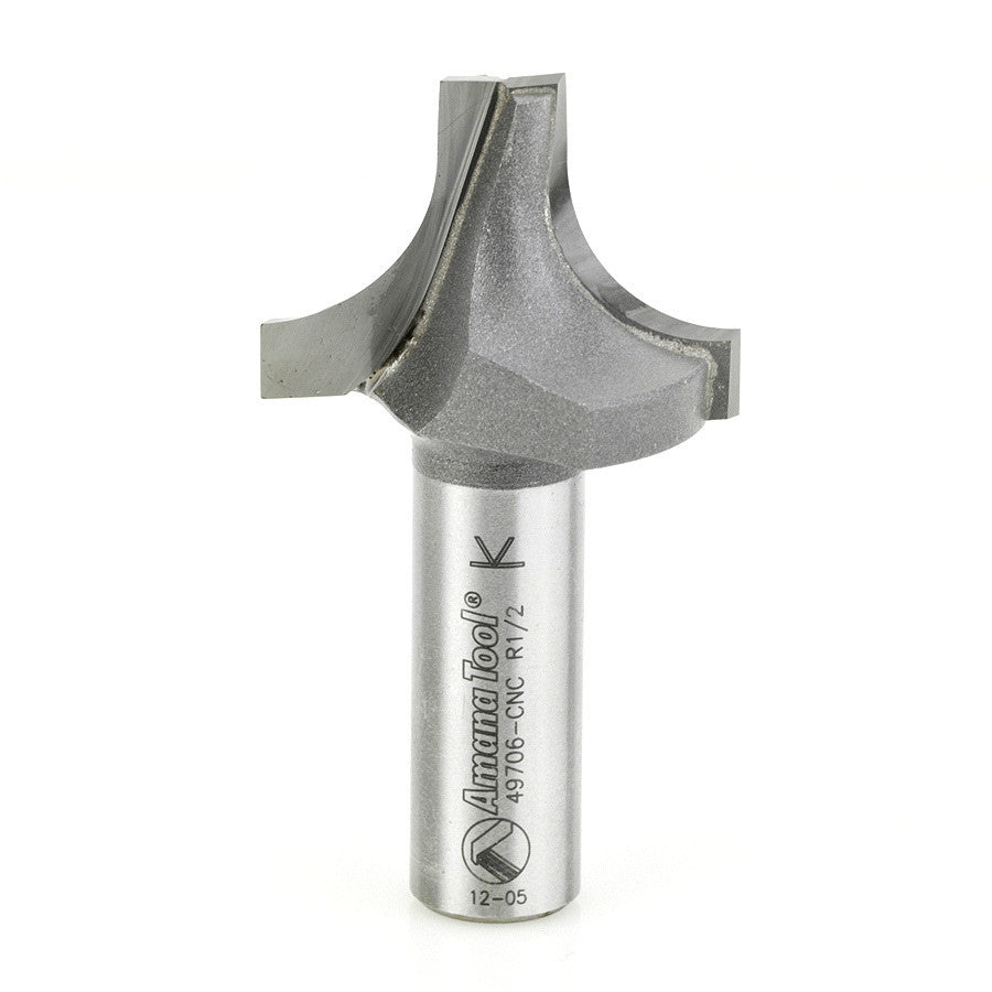 Amana Tool - 49706-CNC - PLUNGE ROUND 1/2RAD 1/2SHK-CNC