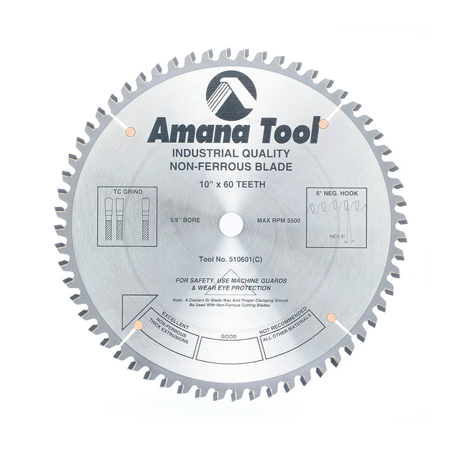 Amana Tool - 510601-30 - 10"/60T NON FERROUS TCG 30MM