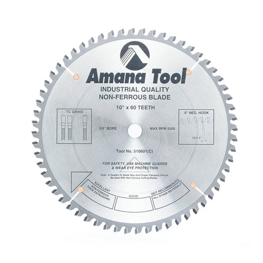 Amana Tool - 510601-30 - 10"/60T NON FERROUS TCG 30MM