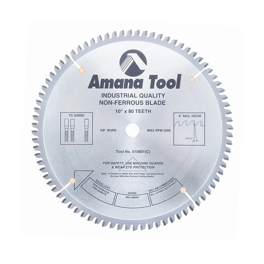 Amana Tool - 510801 - 10"/80T NON FERROUS TCG GRIND