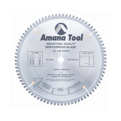 Amana Tool - 510801 - 10"/80T NON FERROUS TCG GRIND