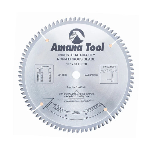 Amana Tool - 510801 - 10"/80T NON FERROUS TCG GRIND