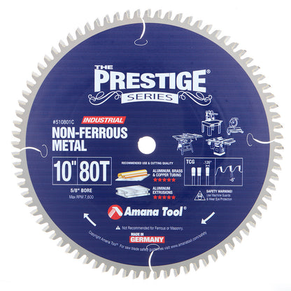 Amana Tool - 510801C - 10"/80T NON FERROUS TCG GRIND