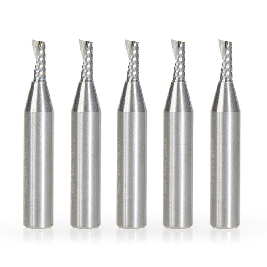 Amana Tool - 51373-5 - 5 PC 1/8"x1/4"SHK SPIRAL ALUM