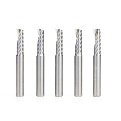 Amana Tool - 51377-5 - 5 PC 1/4"x1/4"SHK SPIRAL ALUM