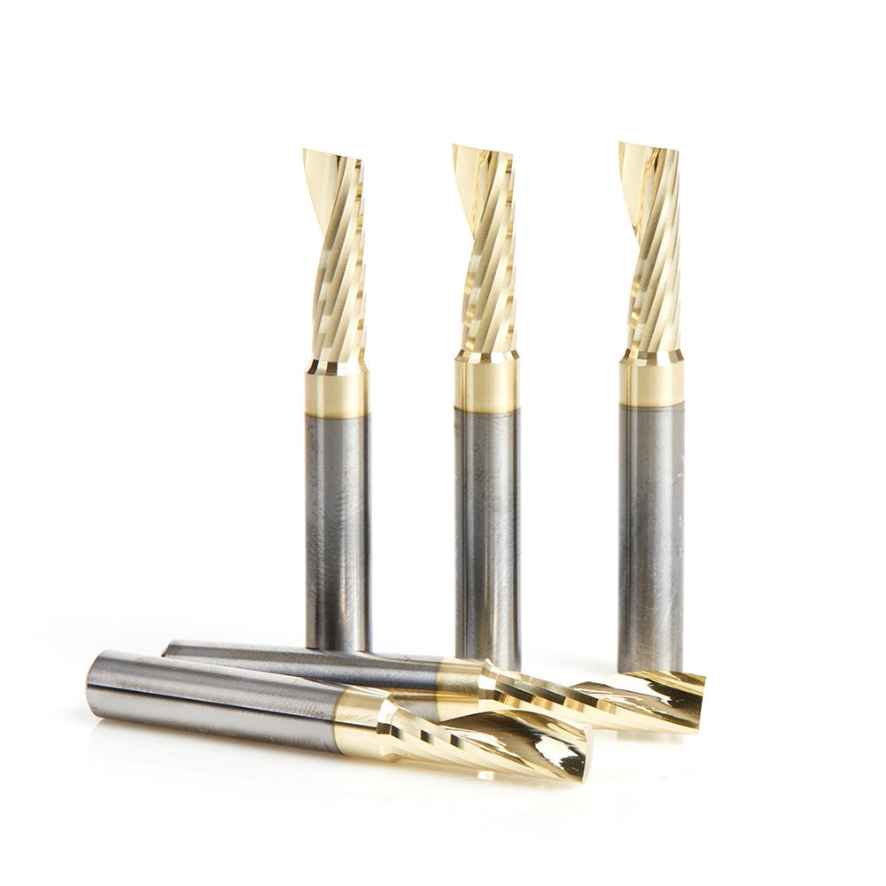 Amana Tool - 51377-Z-5 - 5 PC 1/4"x1/4"SHK SPIRAL ZrN