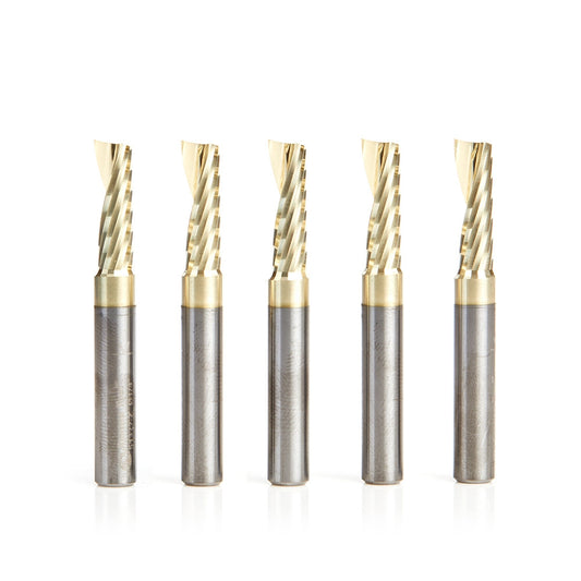 Amana Tool - 51377-Z-5 - 5 PC 1/4"x1/4"SHK SPIRAL ZrN