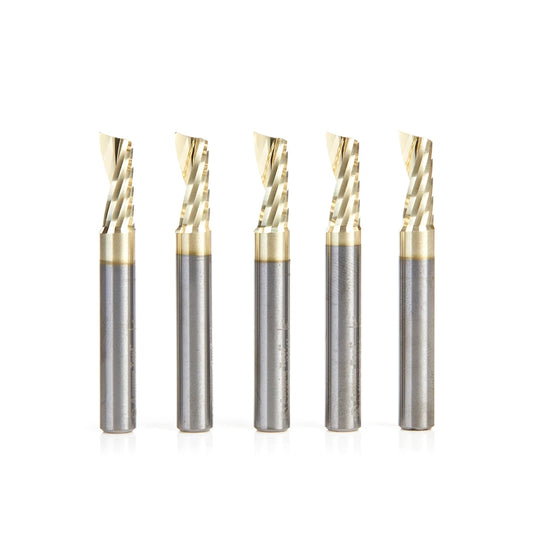 Amana Tool - 51402-Z-5 - 5 PC 1/4"x1/4"SHK SPIRAL ZrN