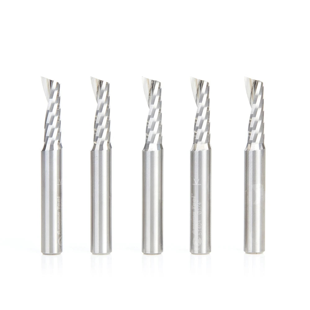 Amana Tool - 51404-5 - 5PC 1/4x1/4"SHK SPIRAL PLASTIC