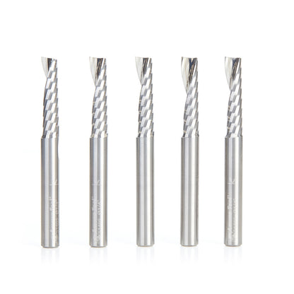 Amana Tool - 51405-5 - 5PC 1/4x1/4"SHK SPIRAL PLASTIC