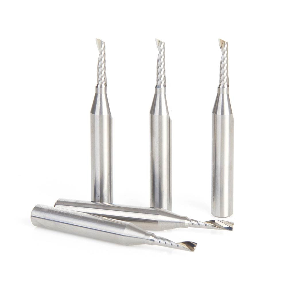 Amana Tool - 51411-5 - 5PC 1/8x1/4"SHK SPIRAL PLASTIC