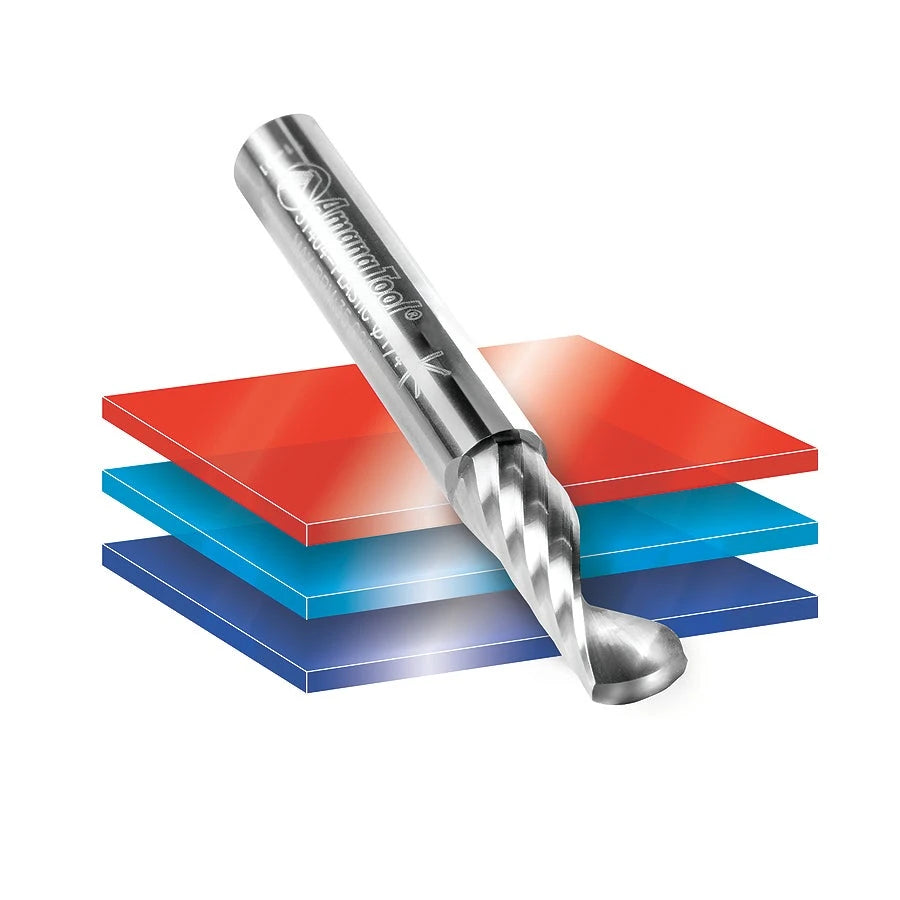 Amana Tool - 51409 - 1/4"Dx1/4"SHK SPIRAL O PLASTIC