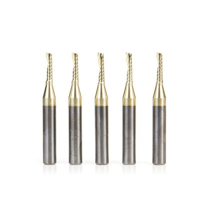 Amana Tool - 51454-Z-5 - 5 PC 1/8"x1/4"SHK SPIRAL ZrN