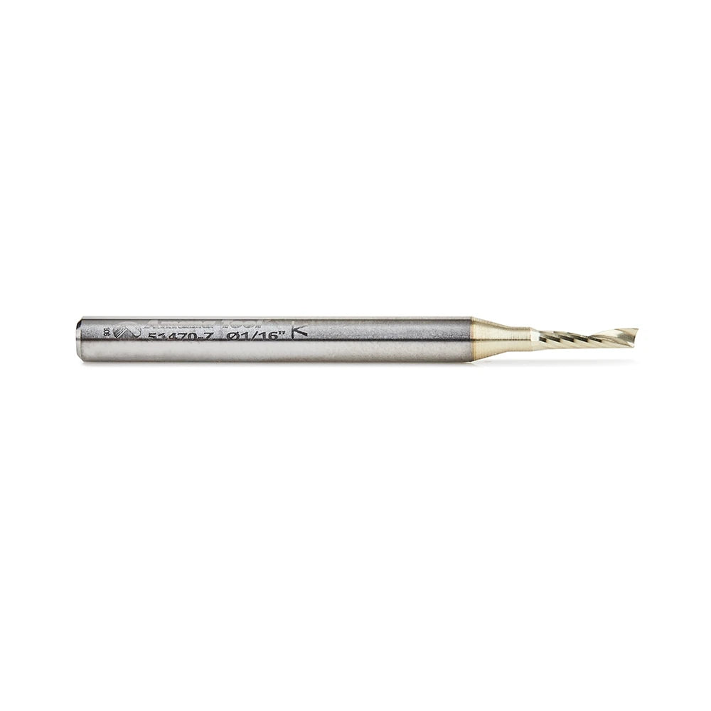 Amana Tool - 51470-Z - 1/16Dx1/8"SHK SPIRAL O ALU ZRN