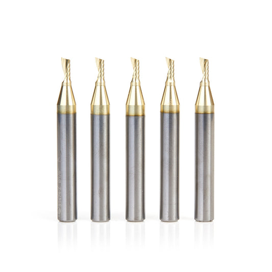 Amana Tool - 51474-Z-5 - 5 PC 1/8"x1/4"SHK SPIRAL ZrN