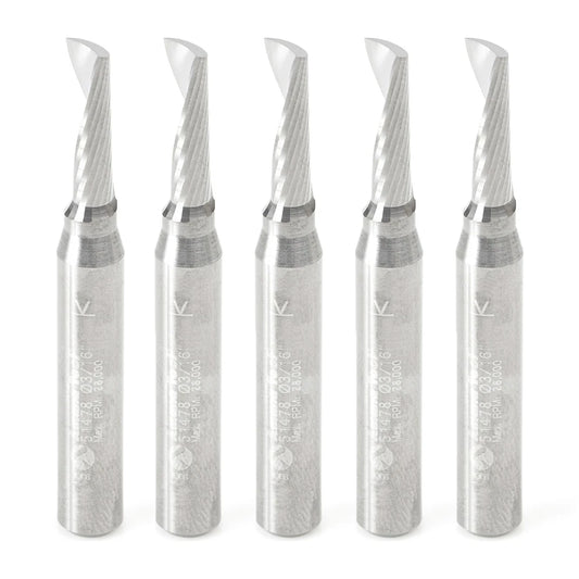 Amana Tool - 51478-5 - 5 PC 3/16"x1/4"SHK SPIRAL ALUM