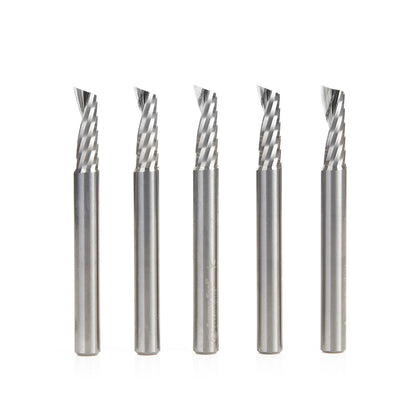 Amana Tool - 51480-5 - 5 PC 1/4"x1/4"SHK SPIRAL ALUM