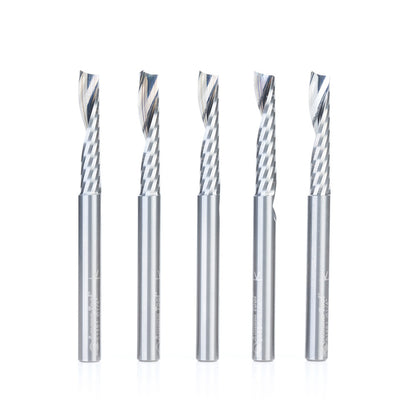 Amana Tool - 51481-5 - 5 PC 1/4"x1/4"SHK SPIRAL ALUM