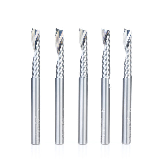 Amana Tool - 51481-5 - 5 PC 1/4"x1/4"SHK SPIRAL ALUM