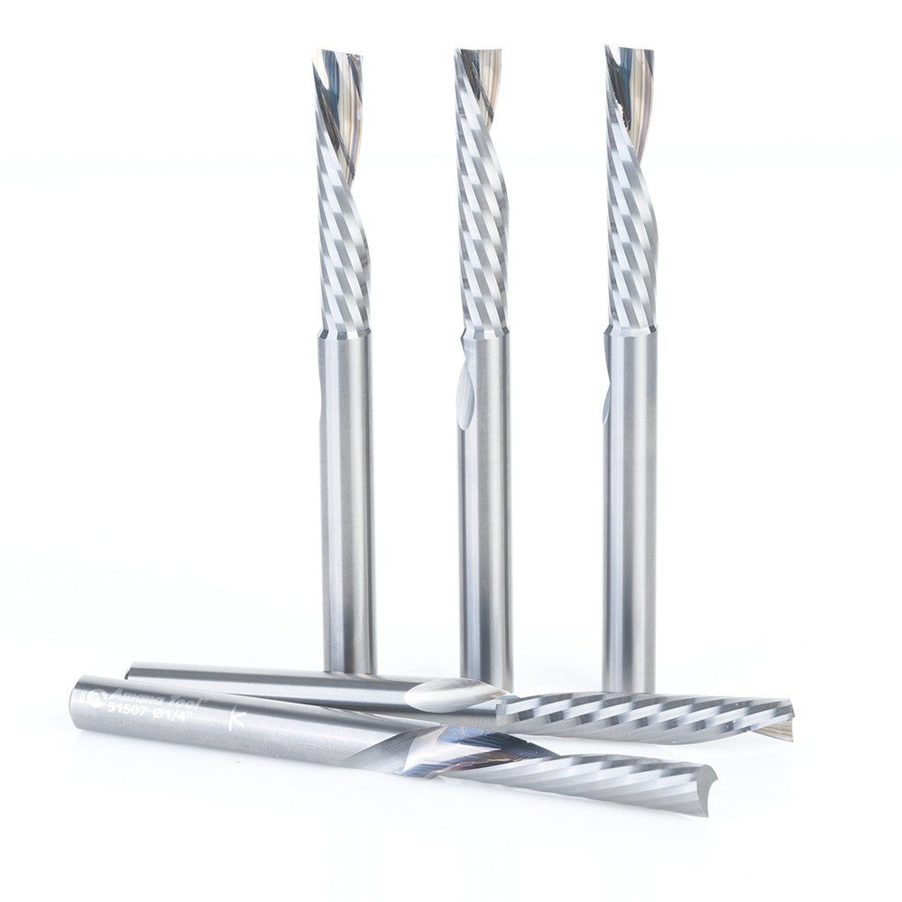 Amana Tool - 51507-5 - 5PC 1/4x1/4"SHK SPIRAL PLASTIC