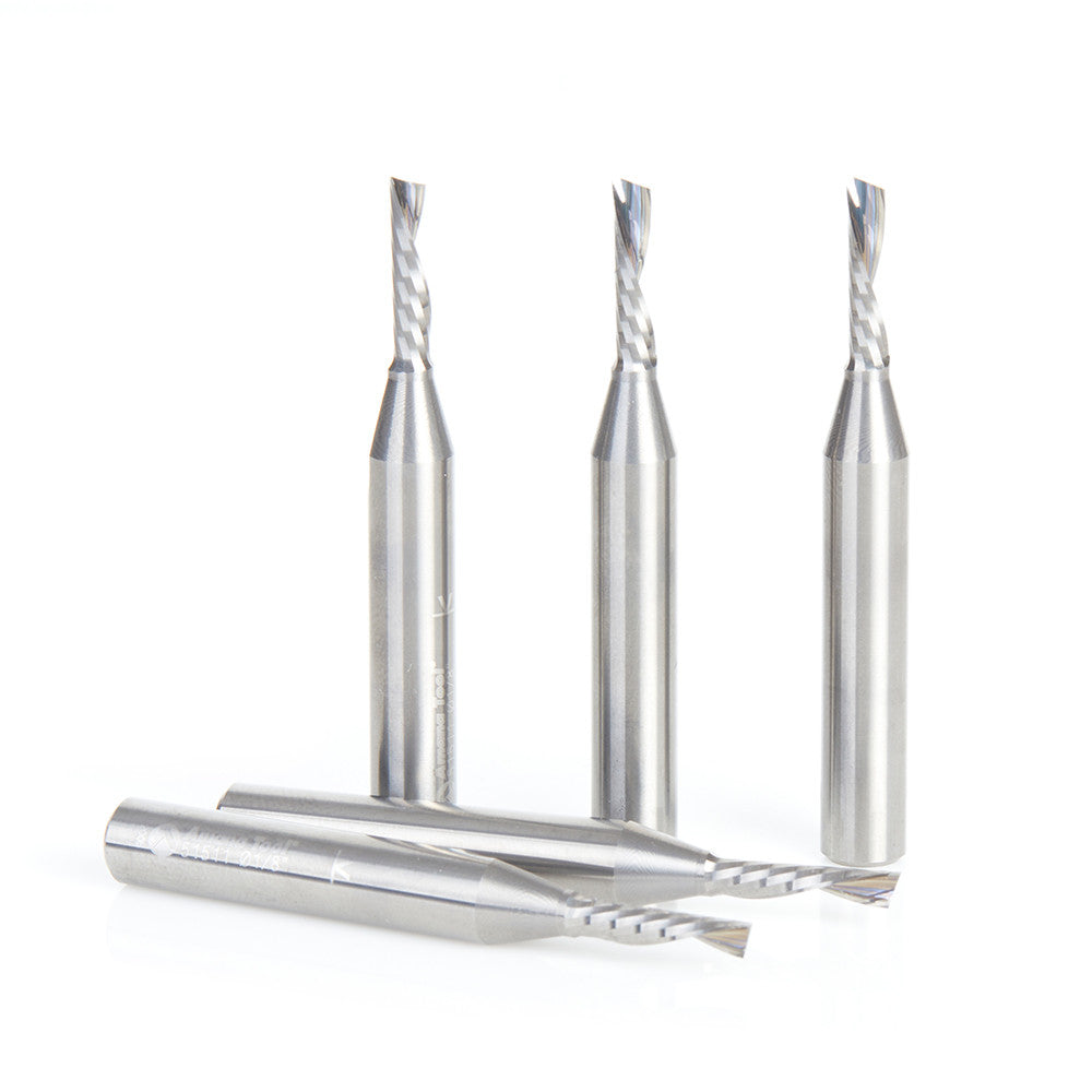 Amana Tool - 51511-5 - 5PC 1/8x1/4"SHK SPIRAL PLASTIC