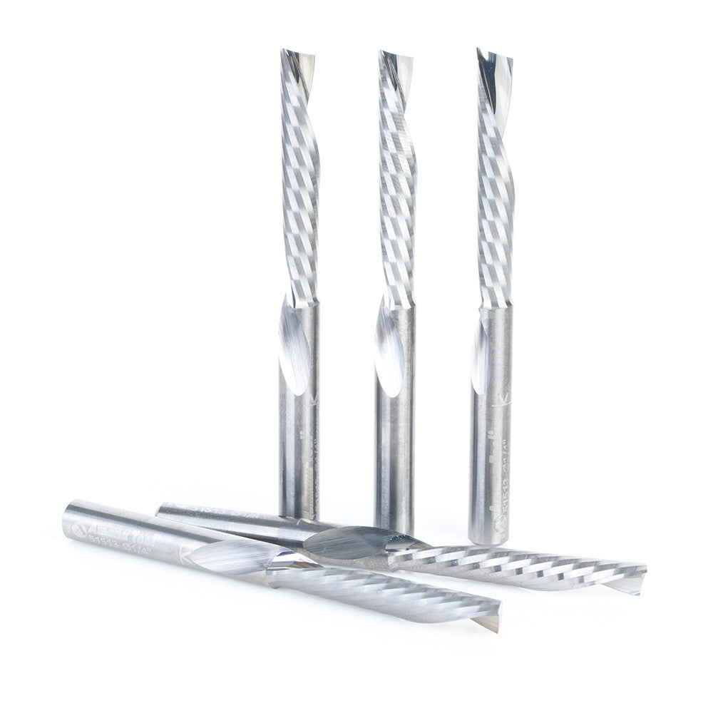 Amana Tool - 51513-5 - 5PC 1/4x1/4"SHK SPIRAL PLASTIC