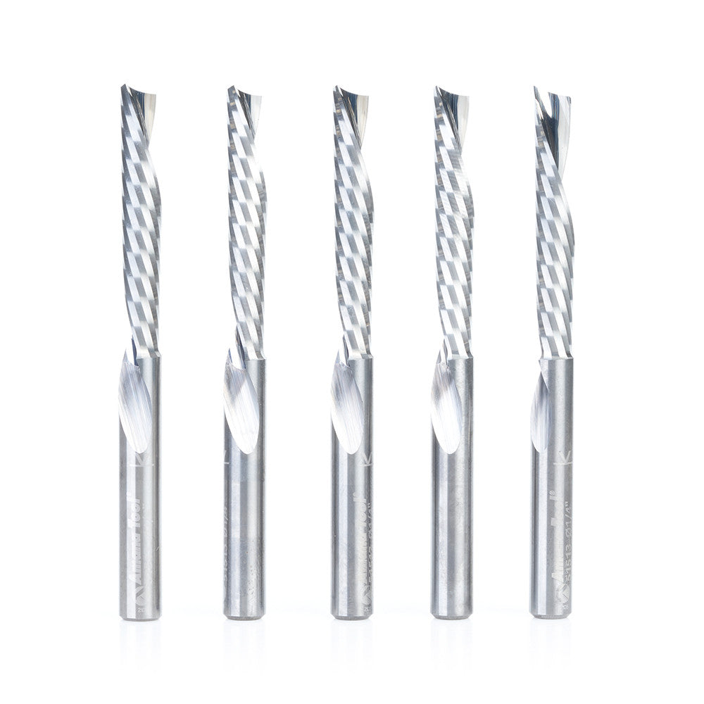 Amana Tool - 51513-5 - 5PC 1/4x1/4"SHK SPIRAL PLASTIC