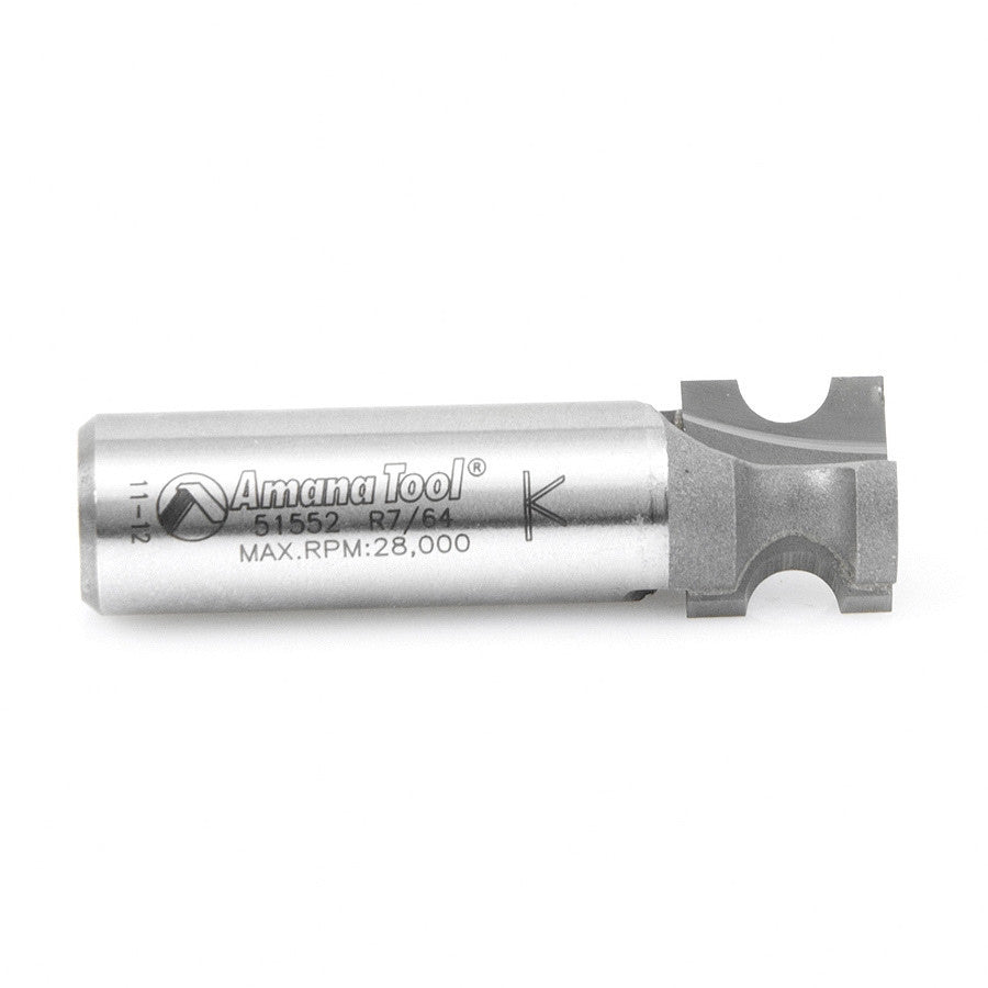 Amana Tool - 51552 - BULL NOSE 7/64" RAD. 1/2 SHANK
