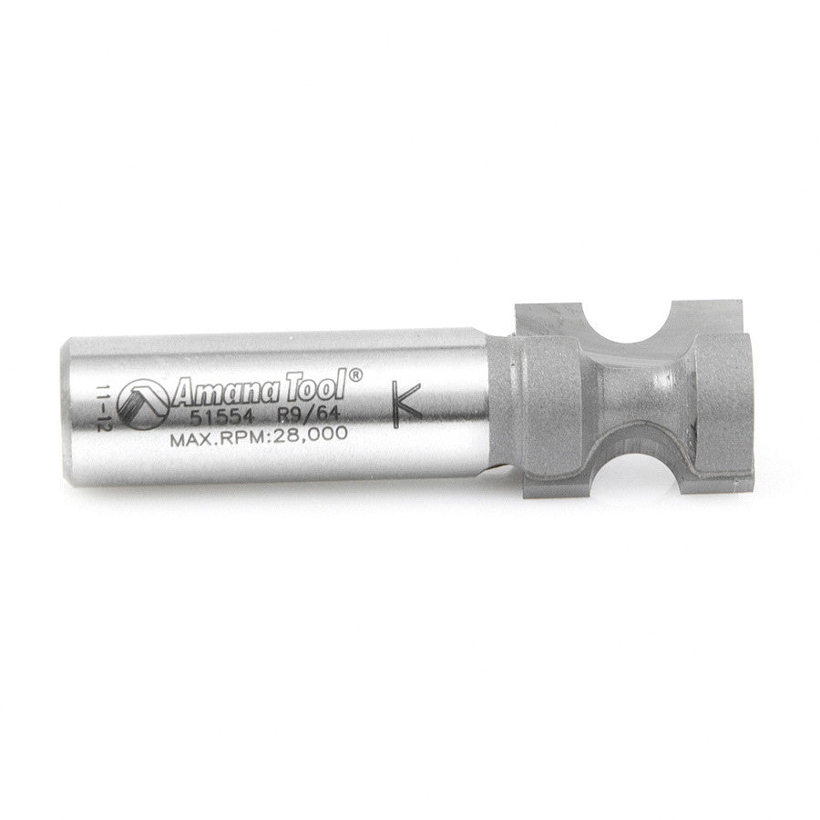 Amana Tool - 51554 - BULL NOSE 9/64" RAD. 1/2 SHANK