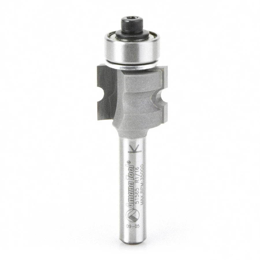Amana Tool - 51565 - BULL NOSE 1/16 RADIUS WITH B.B