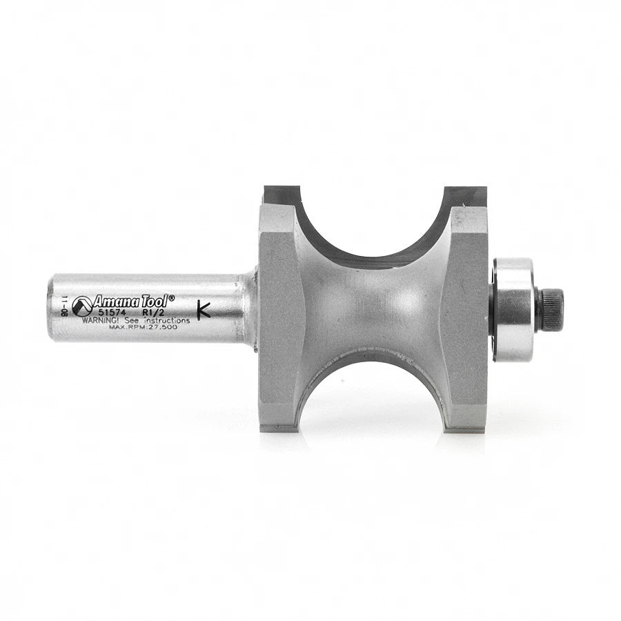Amana Tool - 51574 - BULL NOSE WITH B.B. 1/2 SHANK