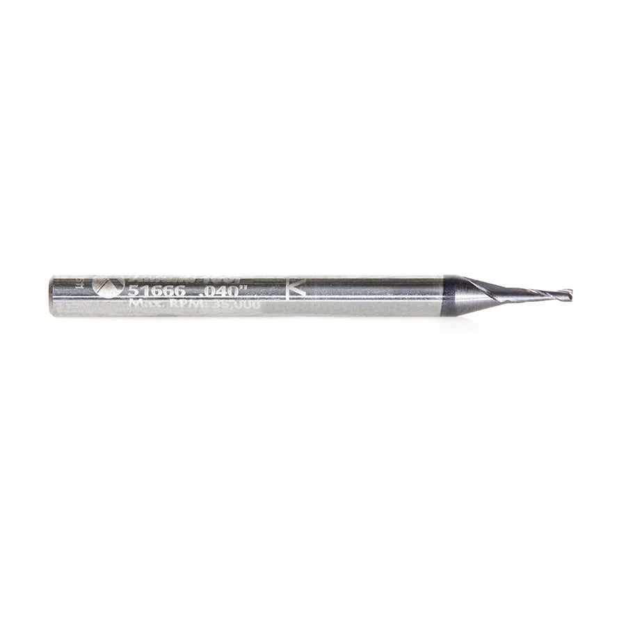 Amana Tool - 51666 - .040"D 2FL SQUARE MINI AlTiN
