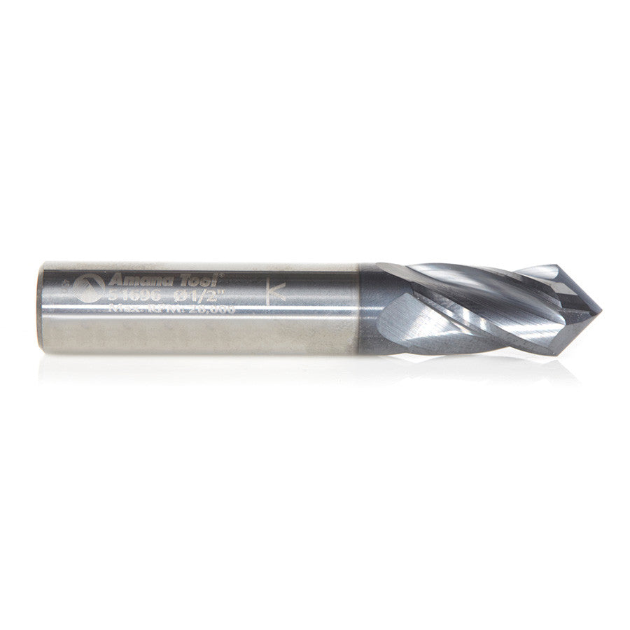 Amana Tool - 51696 - 1/2"D 4FL 90D DRILL MILL AlTiN