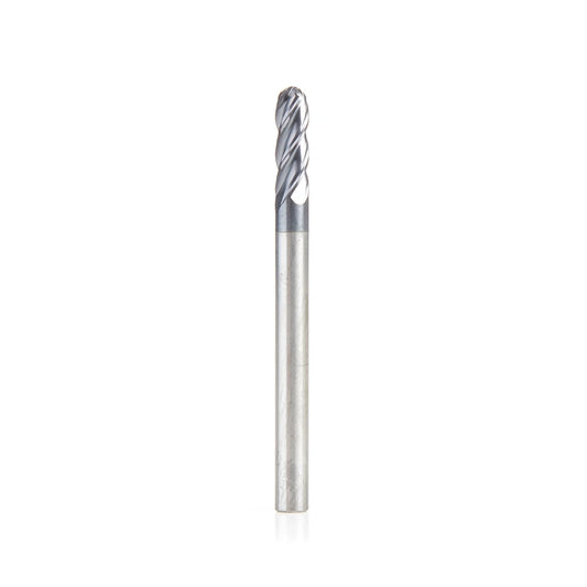 Amana Tool - 51792 - 1/8x3/8" 4FL BALLENDMILL AlTiN