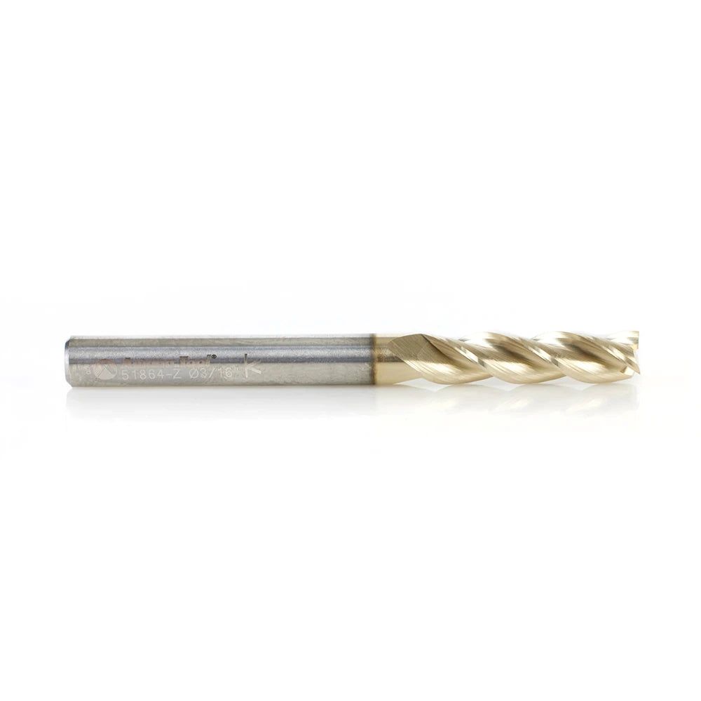 Amana Tool - 51864-Z - 3/16"SQUAREEND SPIRAL ALUMINUN