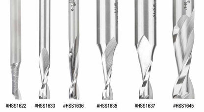 Amana Tool - HSS1636-Z High Speed Steel (HSS) Double Flute Spiral Aluminum Cutting 1/4 Dia x