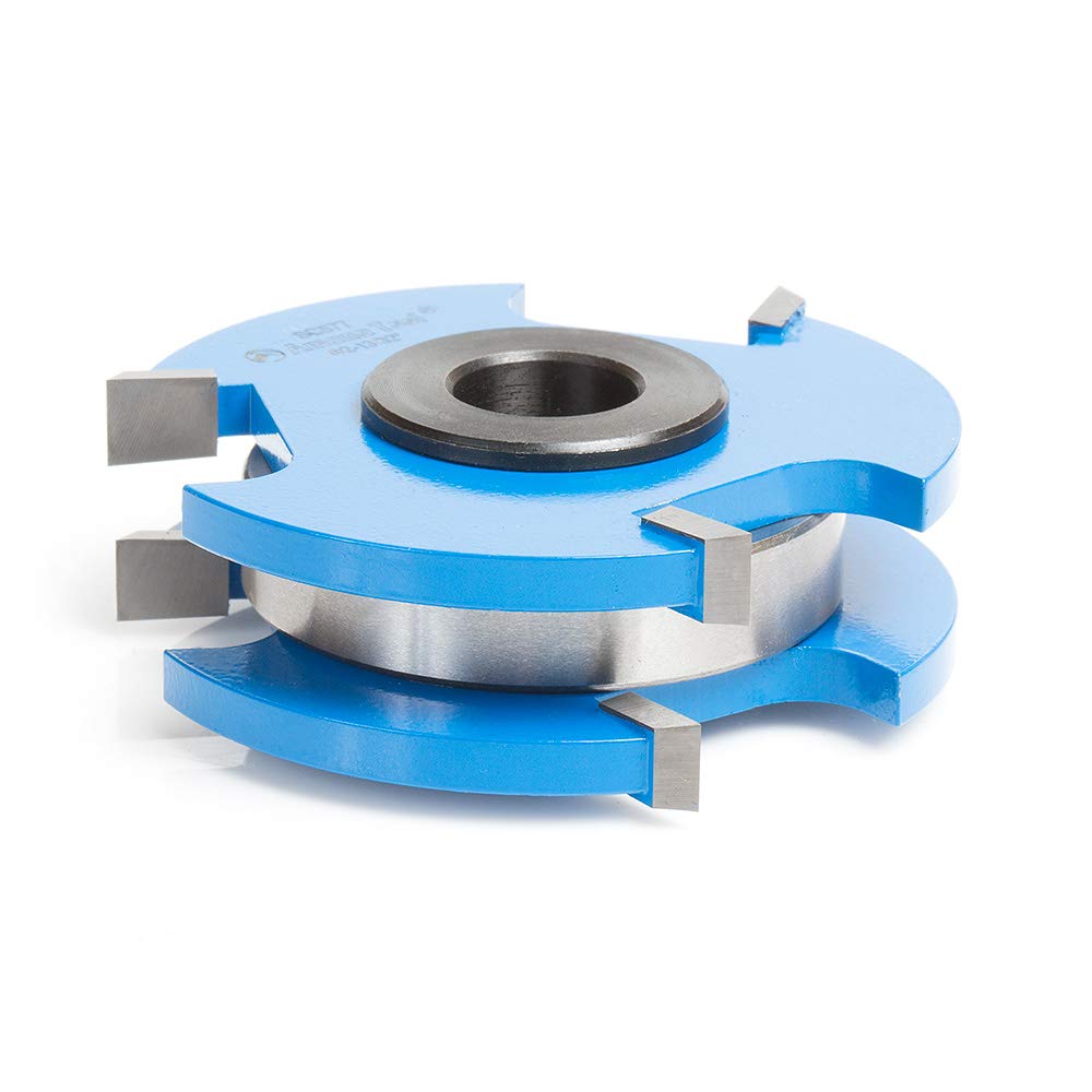 Amana Tool 3-Wing Tongue and Groove Reversible Stile and Rail Shaper Cutter, SC577, 2-13/32 x 3/4 x 1/2 and 3/4 Bore for 3/4 Inch Material