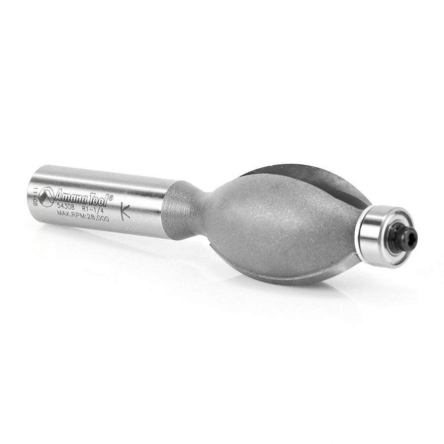 Amana Tool - 54308 - FLUTE BIT 1-1/4" RAD 1/2 SHANK