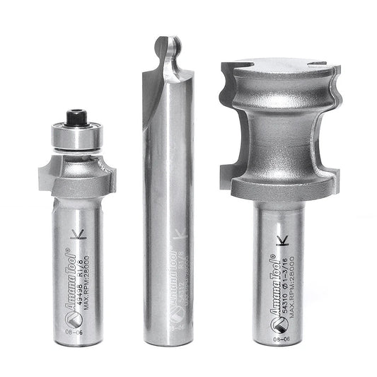 Amana Tool - 54314 - TAMBOUR 3 PCS. BIT SET 1/2 SHK