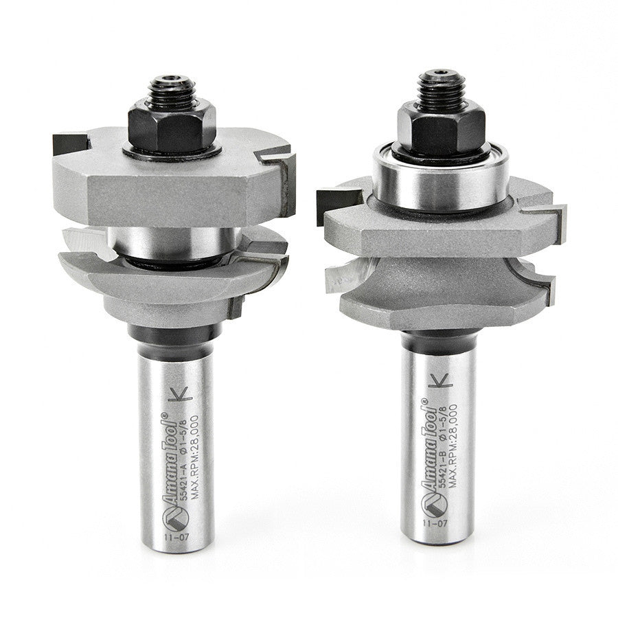 Amana Tool - 55421 - 2 PC CONCAVE STIL/RAIL 3/4 MAT