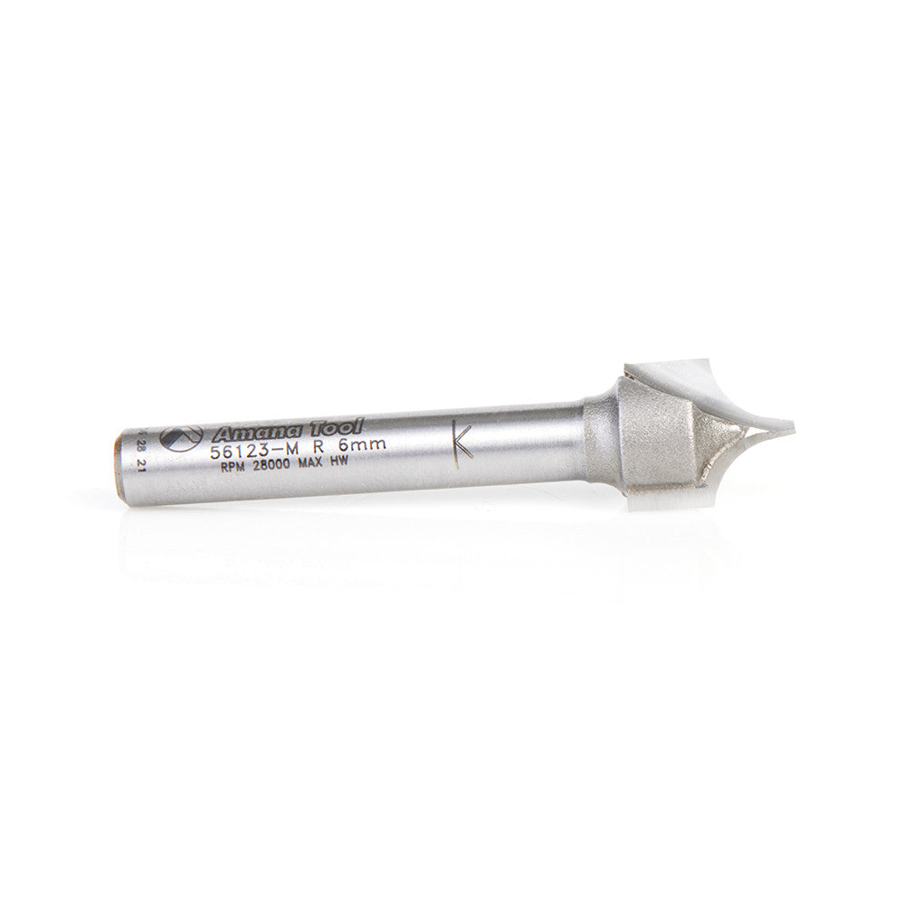 Amana Tool - 56123-M - POINT/ROUNDOVER 6mmRx6mmSHANKK
