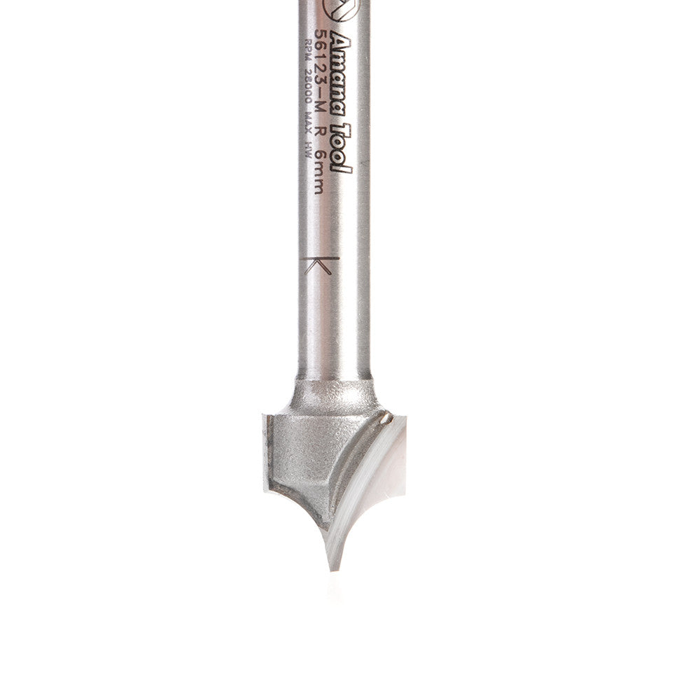 Amana Tool - 56123-M - POINT/ROUNDOVER 6mmRx6mmSHANKK