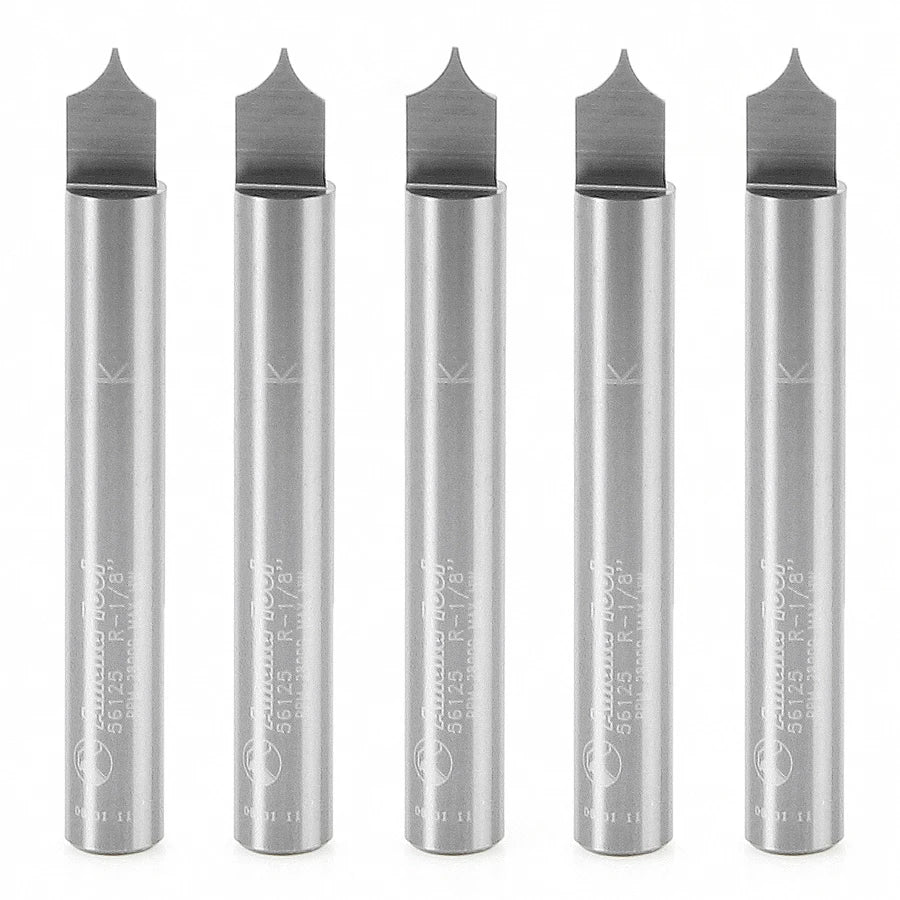 Amana Tool - 56125-5 - 5PC POINT/ROUNDOVER1/8Rx1/4SHK